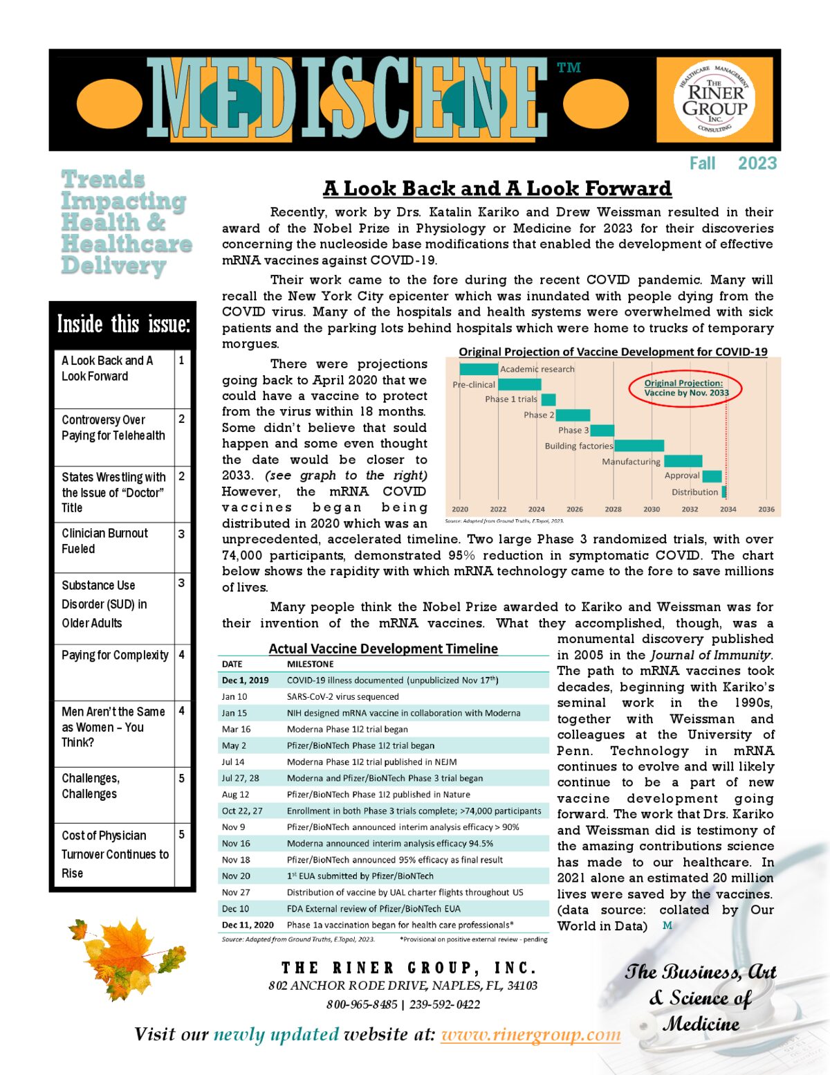 A Look Back and a Look Forward — first page